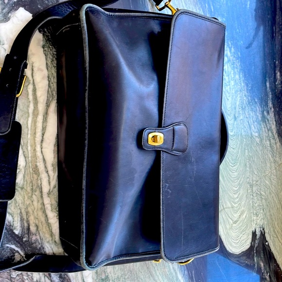 Vintage coach, laptop bag briefcase black used condition - Picture 1 of 8